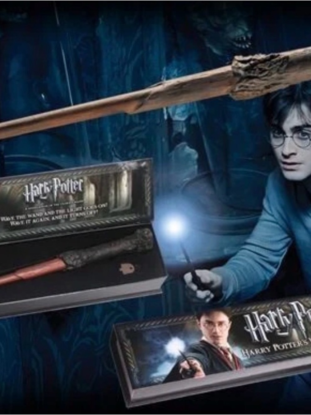 Warner Bros. Harry Potter Replica Wand with Brown Wood Finish